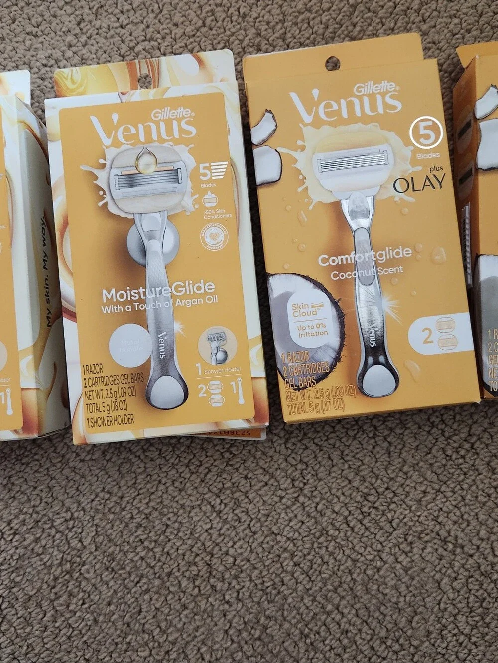 New Boxes of Gillette Venus Women's Razors